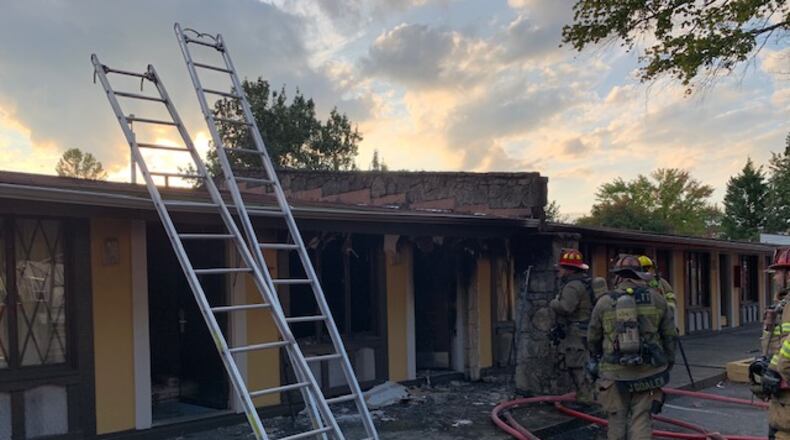 About 40 people were evacuated from the hotel while crews were on the scene.