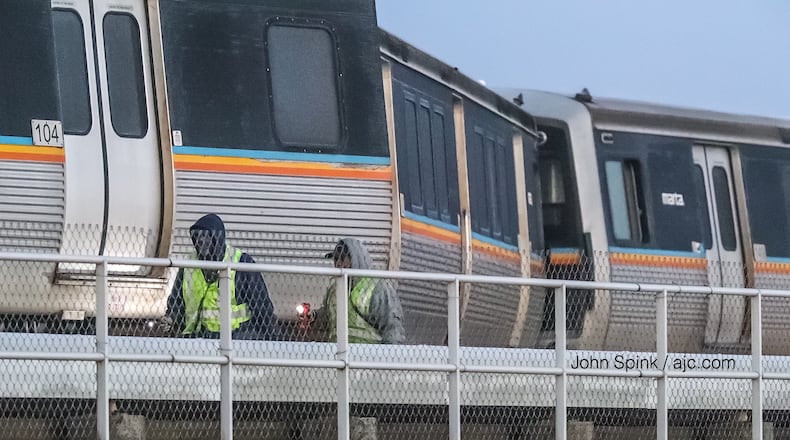 The train has been disabled since 9 p.m. Tuesday night.