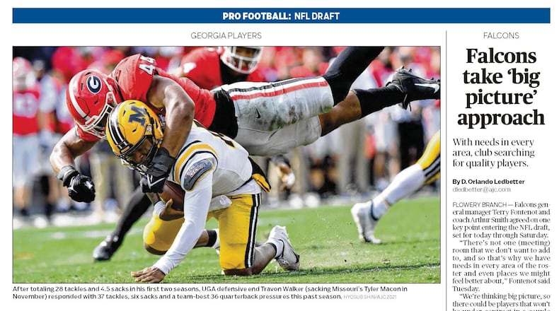 NFL Draft Extra starts Friday in The Atlanta Journal-Constitution