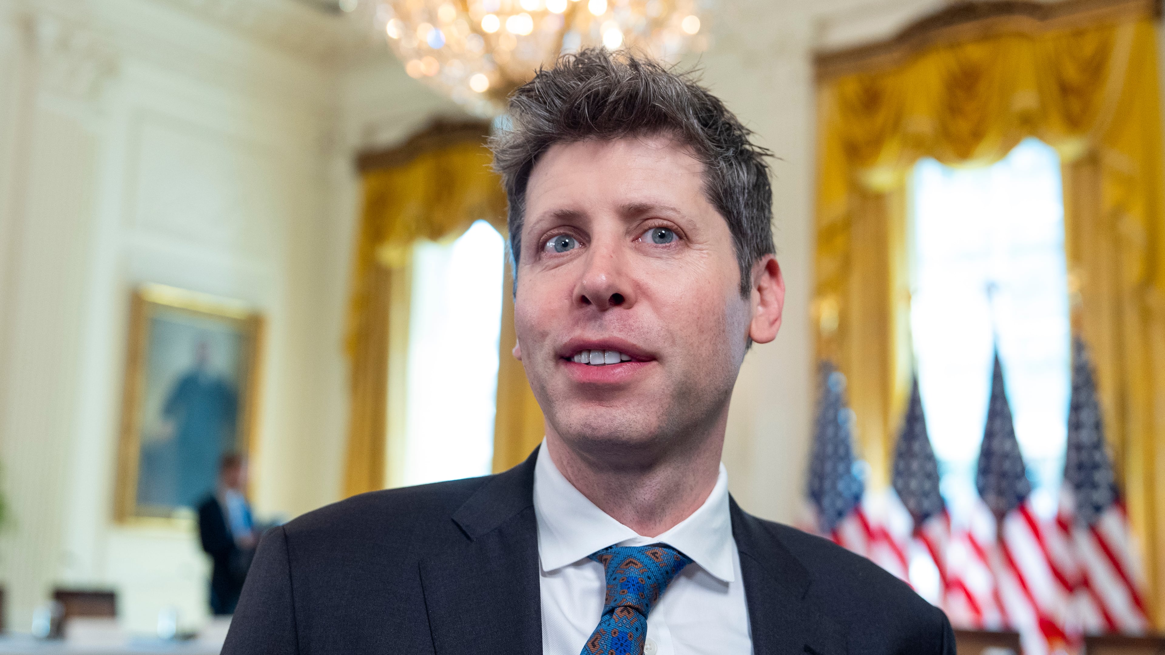 Sam Altman, CEO of OpenAI, takes his seat before a meeting of the White House Task Force on Artificial Intelligence Education in the East Room of the White House, Thursday, Sept. 4, 2025, in Washington. (AP Photo/Alex Brandon)