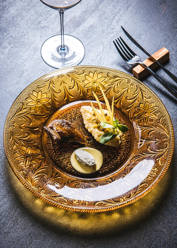 Owners Myles Moody and Rachel Park are using antique plateware and servingware they have collected through the years as part of their intimate four-seat pop-up experience. (Courtesy of Dave Crawford)