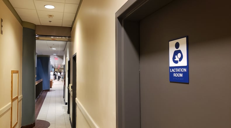 A new lactation room recently opened in the James H. “Sloppy” Floyd Building for new mothers to pump breast milk. Maya T. Prabhu/maya.prabhu@ajc.com