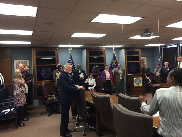 Gov. Deal stopped by Thursday's meeting of the Council on Criminal Justice Reform, his go-to panel for reform ideas for the state's justice system.