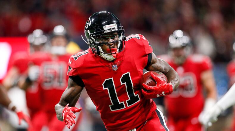 Julio Jones had 1,444 yards receiving in 2017.