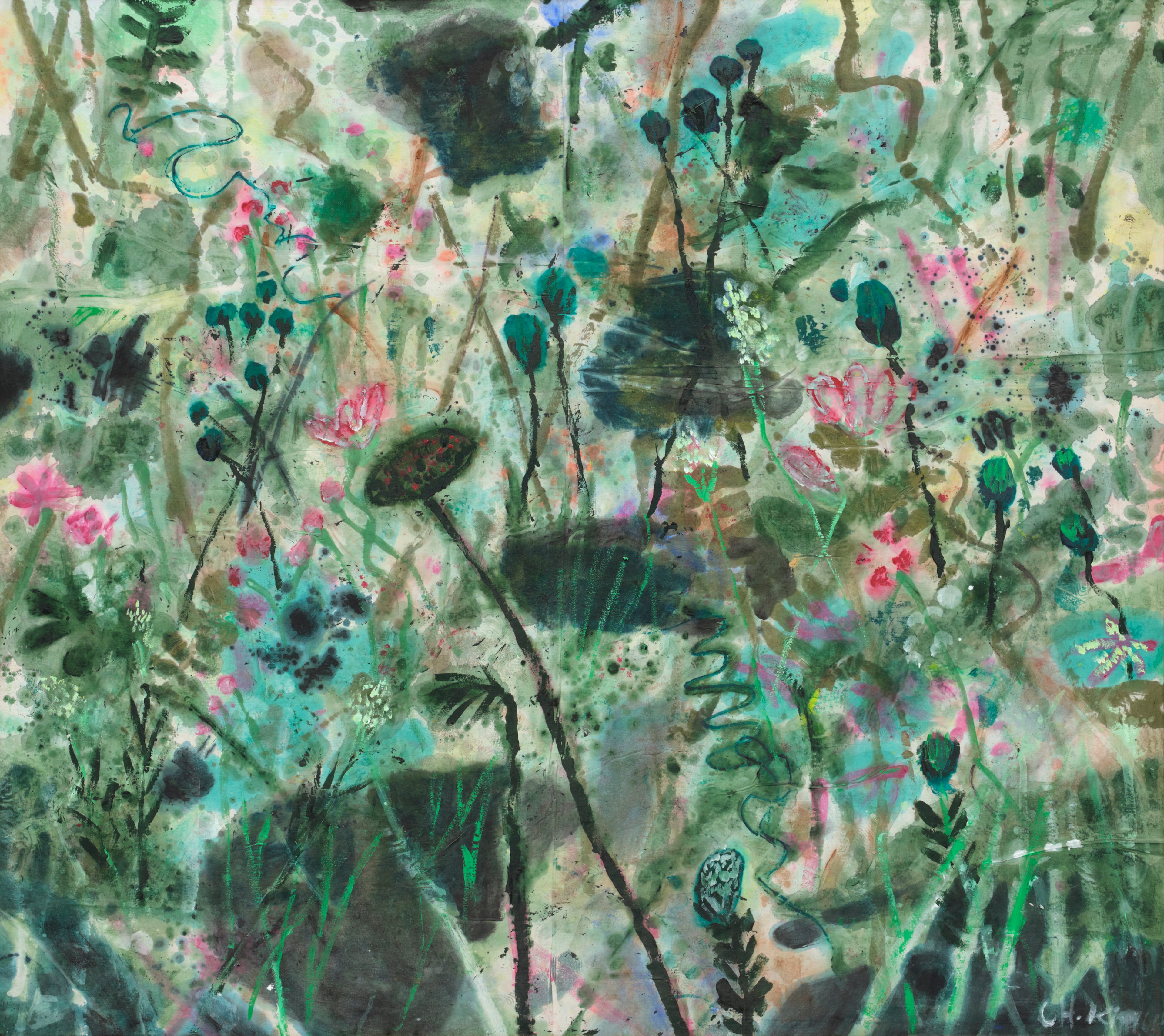 "Forest" (1987), acrylic on cotton.
Courtesy of High Museum of Art / Kim Chong Hak
