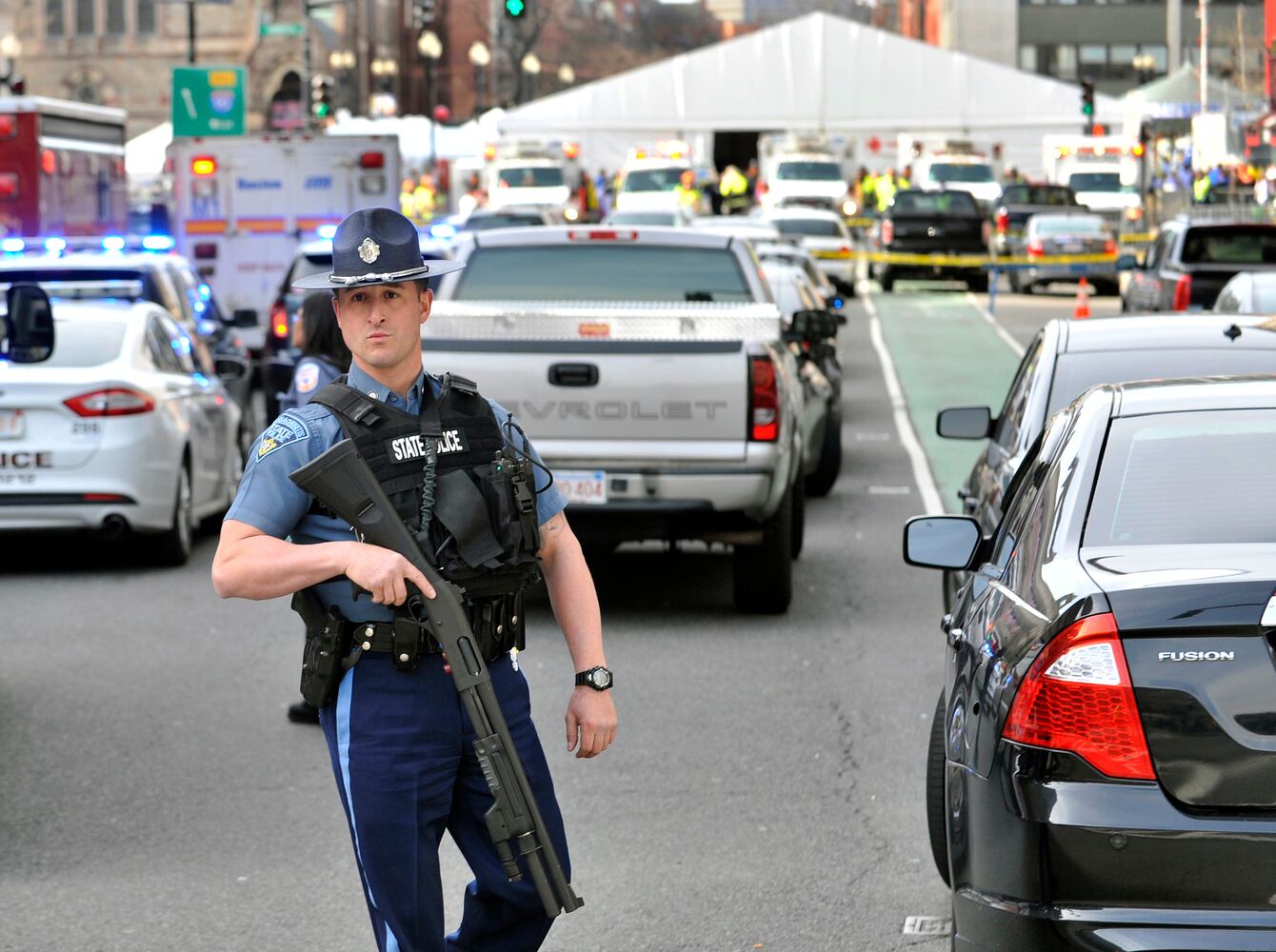 April 15, 2013: Two explosions at Boston Marathon finish line