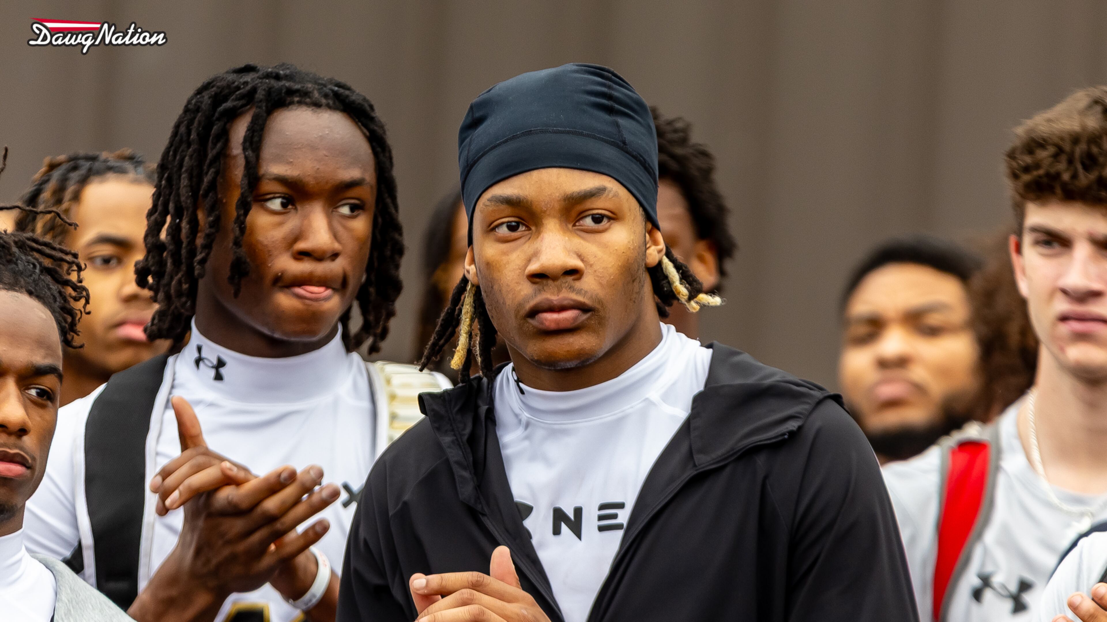 Four-star WR Ryan Mosley was back in Athens this week for the first day of spring practice. The Carrollton High School rising senior is one of Georgia's top targets at receiver in the 2026 cycle. (Jeff Sentell/DawgNation)