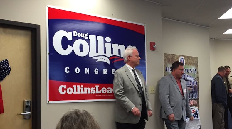 Former congressman Paul Broun at the Hall County GOP convention on Saturday. He's trying to return to Congress, running against U.S. Rep. Doug Collins of Gainesville. SPECIAL