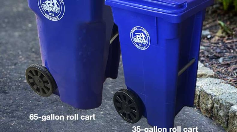 DeKalb County has rolled out new options for curbside recycling. CONTRIBUTED