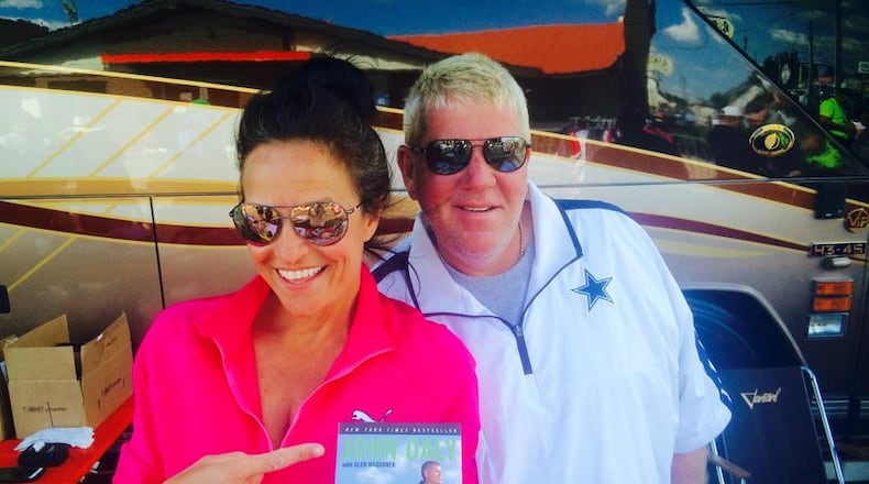 John Daly sells merchandise outside the Washington Road Hooters every Masters Week in Augusta. Photo: Jennifer Brett