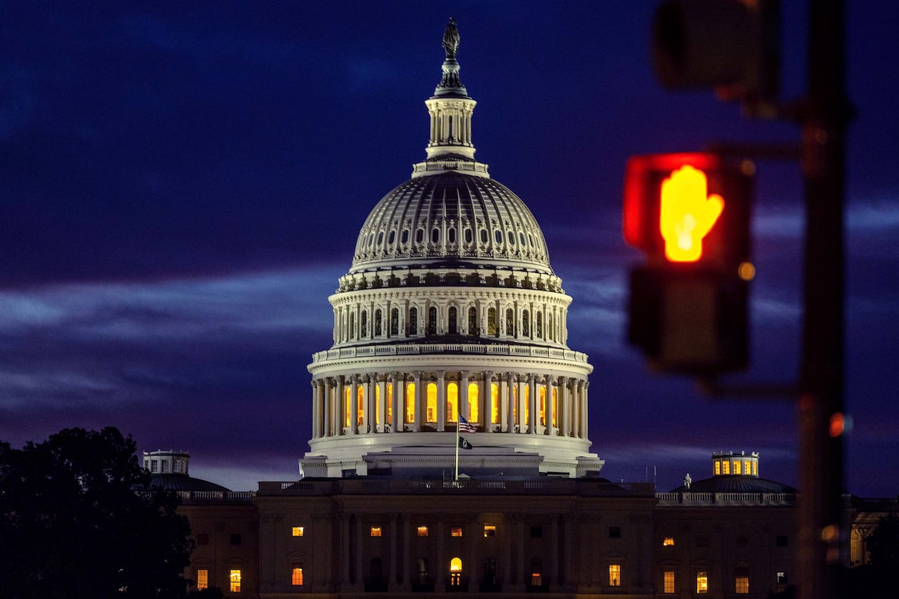 The Capitol at sunrise in Washington, Oct. 1, 2025. The government shut down on Wednesday at 12:01 a.m., amid a bitter spending deadlock between Republicans and Democrats in Congress. (Alex Kent/The New York Times)