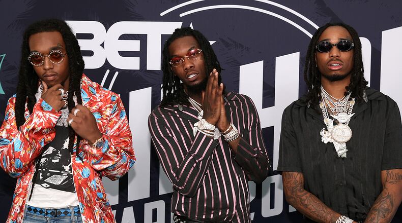 Quavo (middle) of rap trio Migos (pictured) wants Disney to cast the group as the hyenas in the remake of "The Lion King."