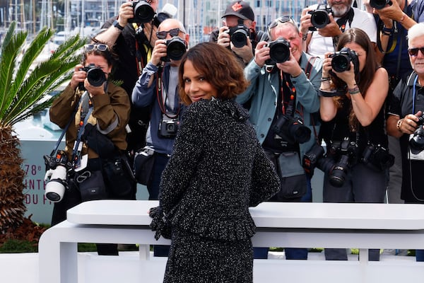 Jury member Halle Berry poses for photographers at the jury photo call at the 78th international film festival, Cannes, southern France, Tuesday, May 13, 2025. (Photo by Joel C Ryan/Invision/AP)