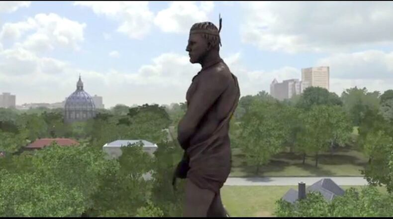 Rendering of a revived Mims Park on the west side. (Image from video by National Monuments Foundation of Atlanta).