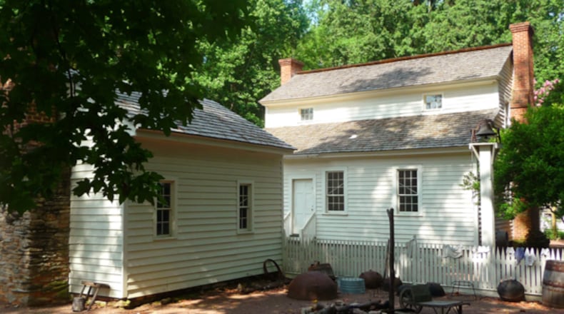 The grounds of the Tullie Smith House now are similar to what it looked like many years ago. It features herb and vegetable gardens and many farm animals as it did in the 1840s.