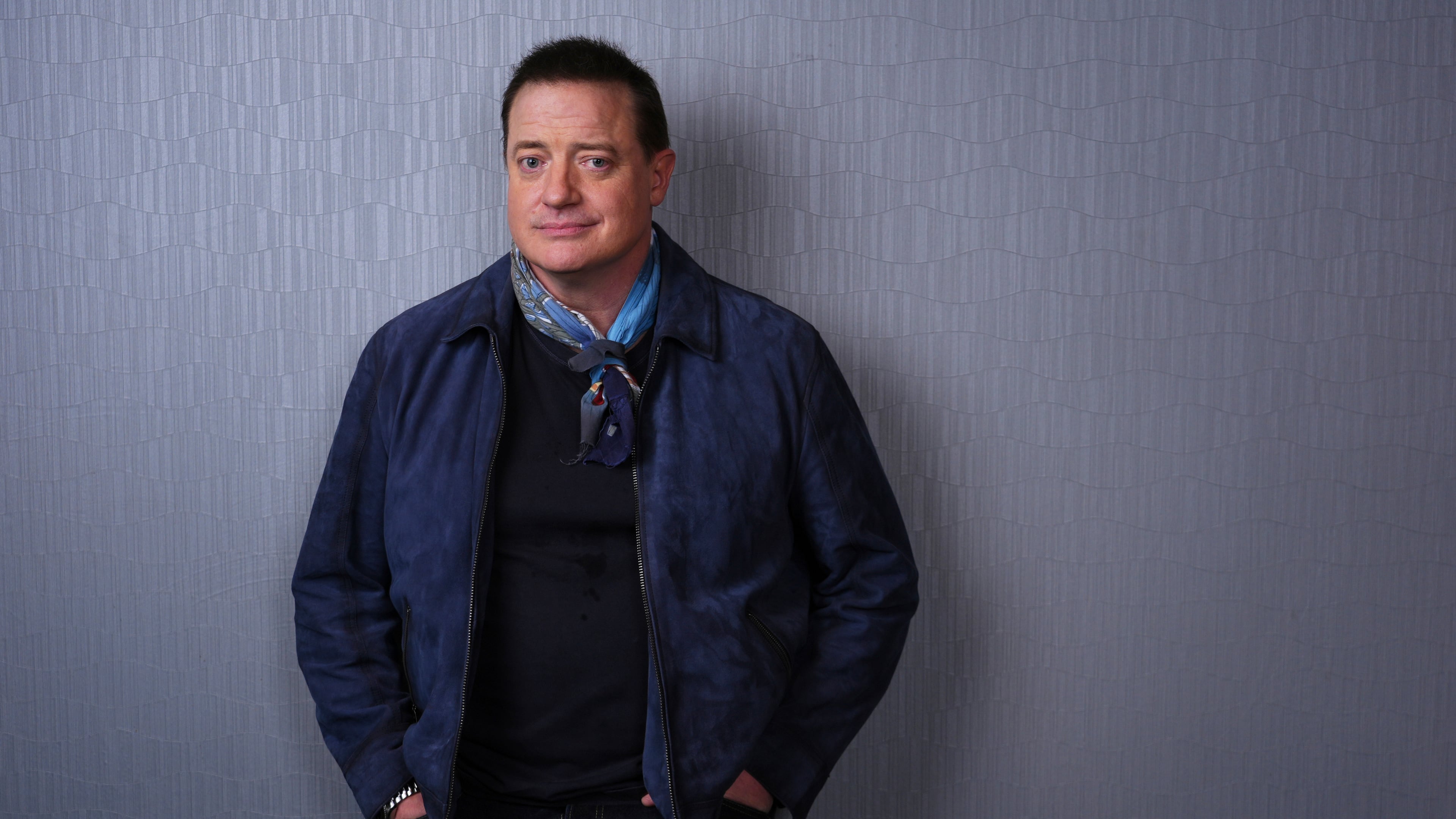 Brendan Fraser, star of the film "Rental Family," poses for a portrait during the Toronto International Film Festival on Sept. 7, 2025. (AP Photo/Chris Pizzello)