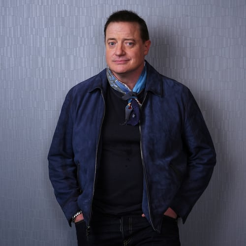 Brendan Fraser, star of the film "Rental Family," poses for a portrait during the Toronto International Film Festival on Sept. 7, 2025. (AP Photo/Chris Pizzello)
