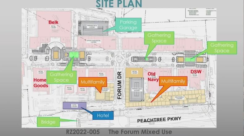 North American Properties recently received the zoning change needed to move forward with their vision for The Forum shopping center on Peachtree Parkway in Peachtree Corners. (Courtesy City of Peachtree Corners)