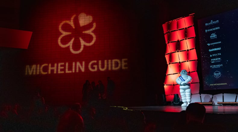 The 2024 Atlanta Michelin Guide ceremony took place at the Georgia World Congress Center on Monday, Oct 28, 2024. This year's guide includes 57 metro Atlanta restaurants, including nine one-star establishments. (Jenni Girtman for the AJC)