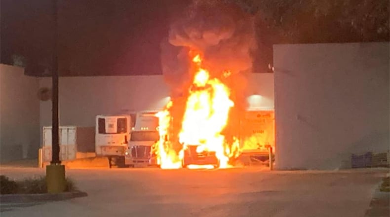 A Brooksville, Florida, Walmart had to be evacuated on Black Friday after a tractor-trailer exploded into flames in the parking lot.