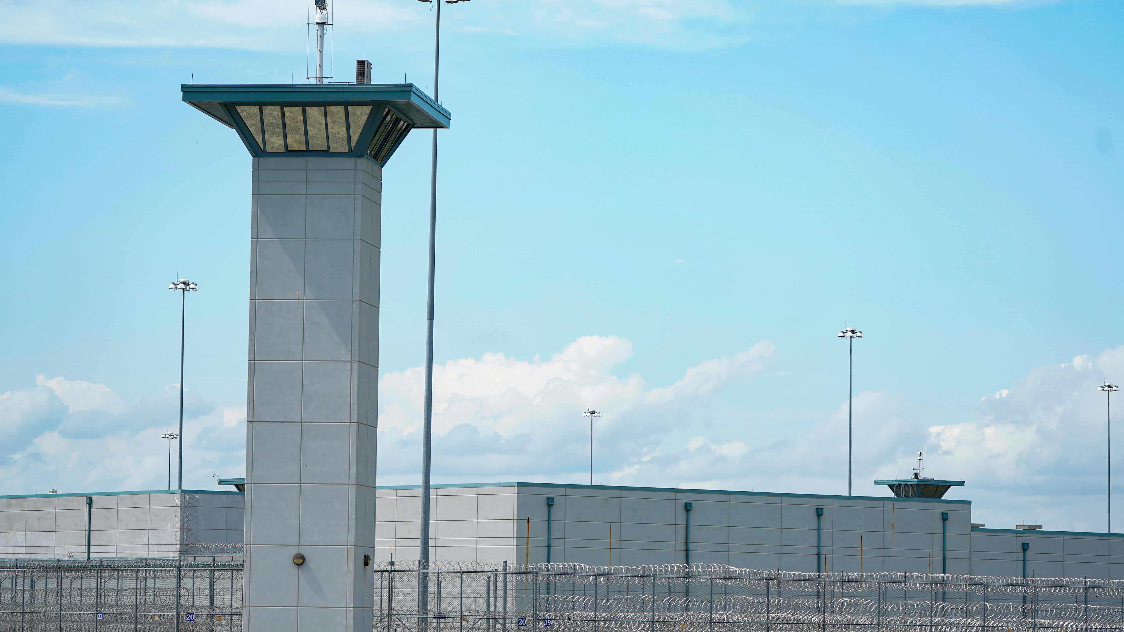 FILE - The federal prison complex in Terre Haute, Ind., is shown Aug. 28, 2020. (AP Photo/Michael Conroy, File)