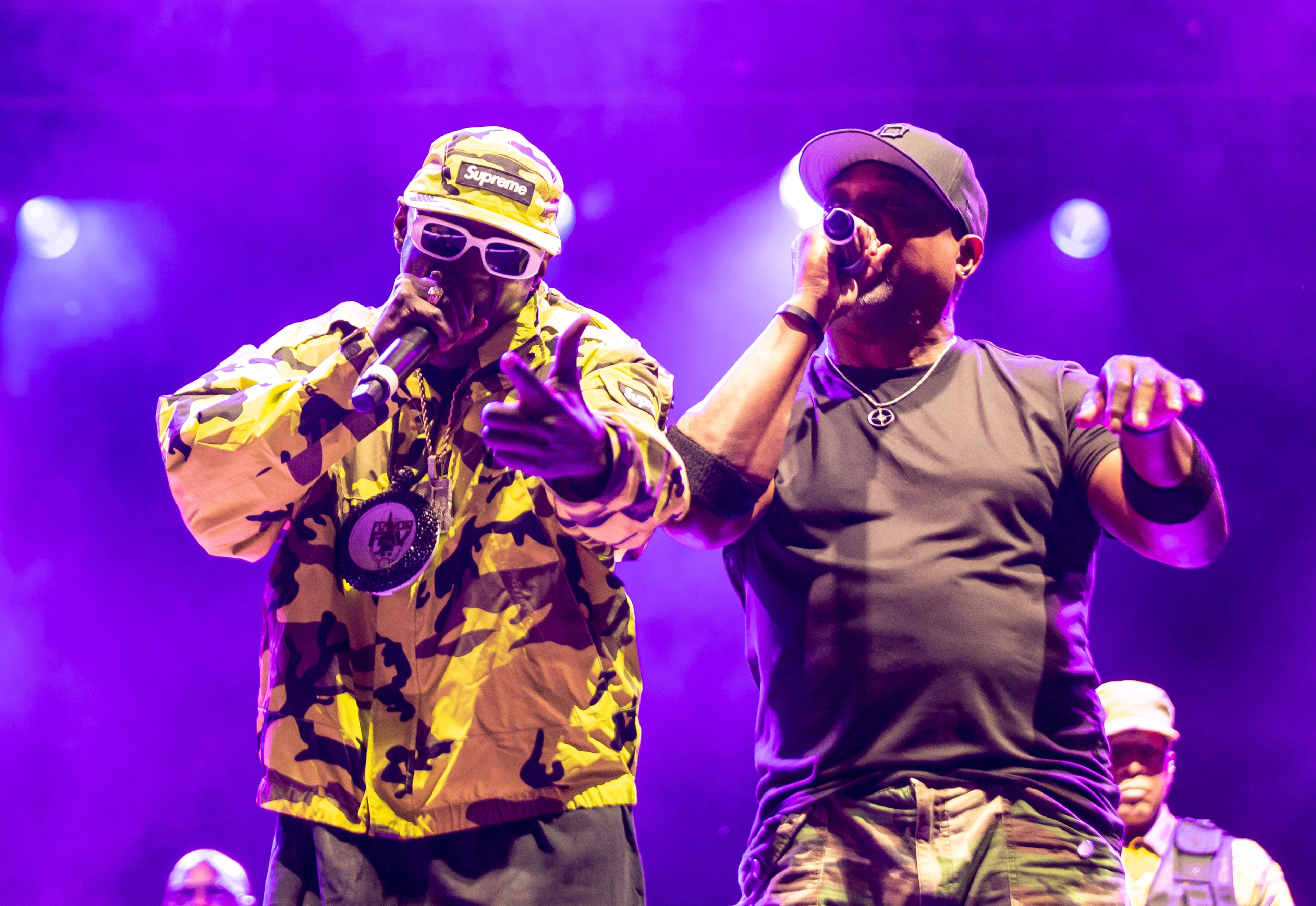 Flava Flav and Chuck D took the late evening stage as Public Enemy and dazzled the crowd with old school, positive rhymes. Photo taken Saturday, September 20, 2025, at Piedmont Park. AAJC 092025 Shaky Knees Day 2 (RYAN FLEISHER FOR THE ATLANTA JOURNAL-CONSTITUTION)
