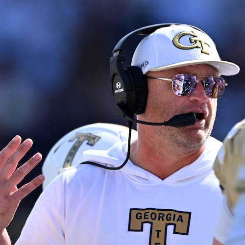 “You wanna be in position to play games in November that mean something, challenging games against good competition, and that’s what we have in front of us," Georgia Tech head coach Brent Key said. (Hyosub Shin/AJC)