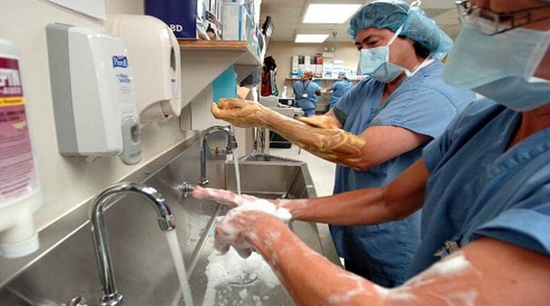 Hand hygiene by healthcare workers is an essential part of protecting hospital patients from infections.