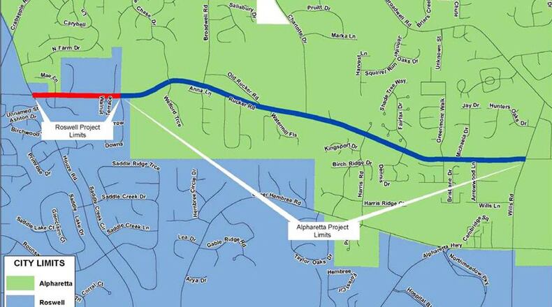 Alpharetta has approved a $2.9 million change order covering Roswell’s portion of Rucker Road Corridor improvements, and will be reimbursed by Roswell for that work. CITY OF ROSWELL