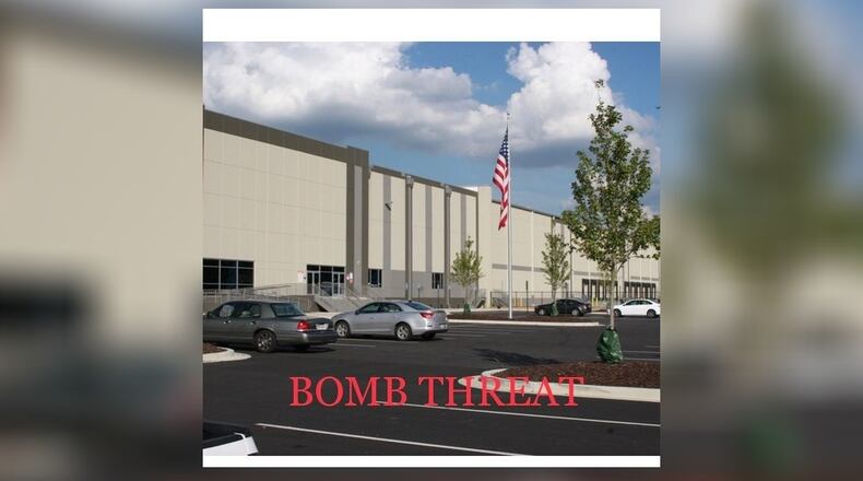 A Walmart distribution center has been evacuated as Union City police investigate a bomb threat at the facility, authorities said Saturday.