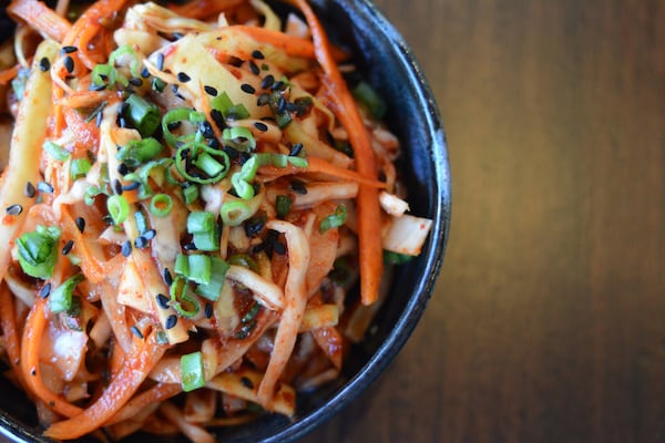 Make Kimchi Slaw from Heirloom Market BBQ this weekend. (Styling by Chef Jiyeon Lee/Contributed by Adrienne Harris)
