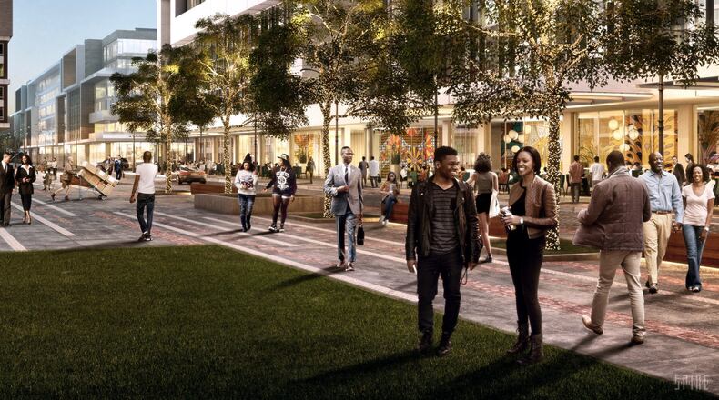 A rendering of the proposed redevelopment of the Mall West End in southwest Atlanta. SPECIAL to the AJC from Elevator City Partners