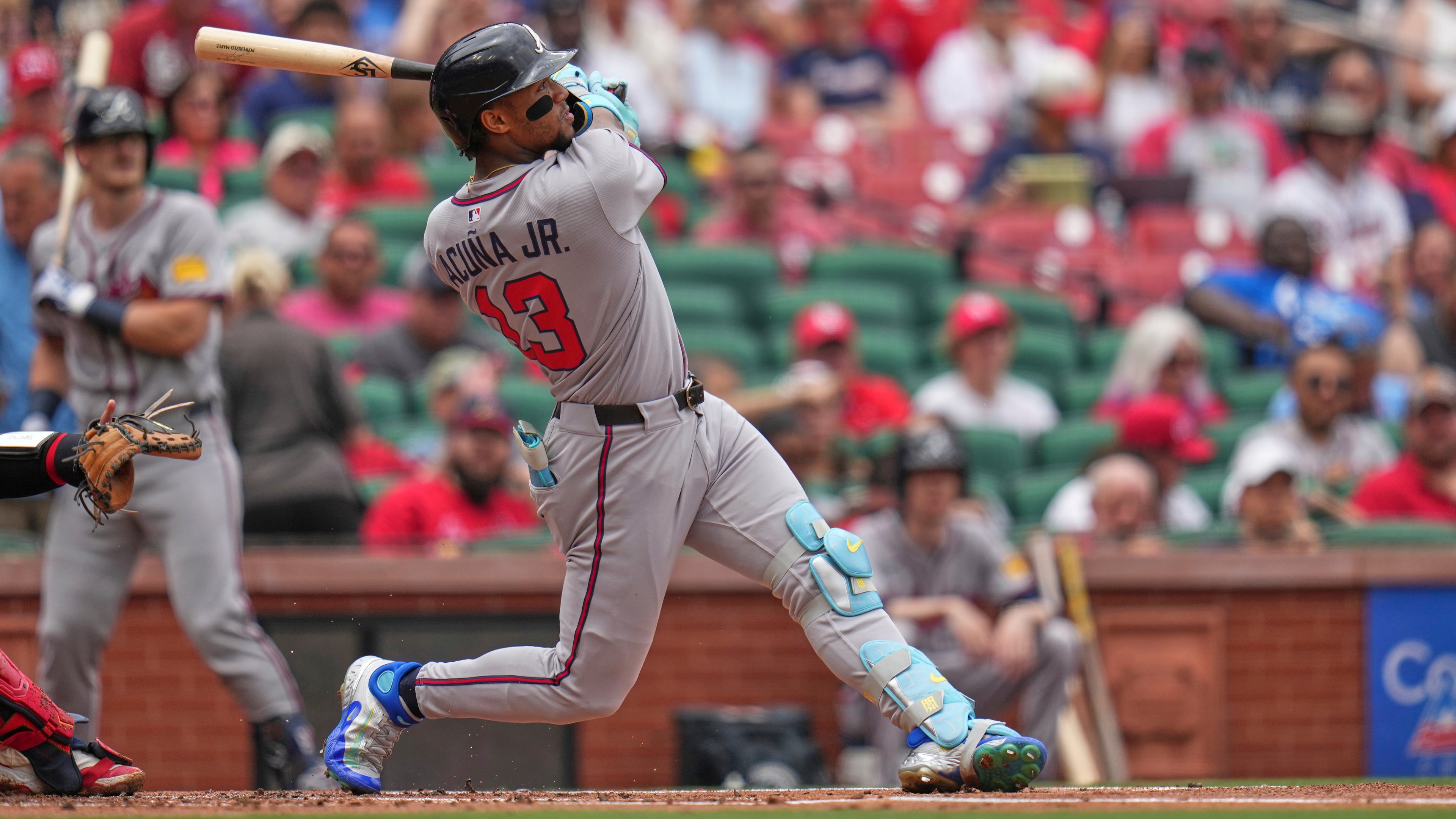 Braves outfielder Ronald Acuña Jr. will bat second for the National League in Tuesday's All-Star Game at Truist Park. (Jeff Roberson/AP)