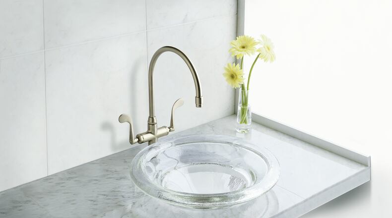 With a quality glass sink, you can add artistic shape, strength, color and texture to any bathroom. (Kohler)