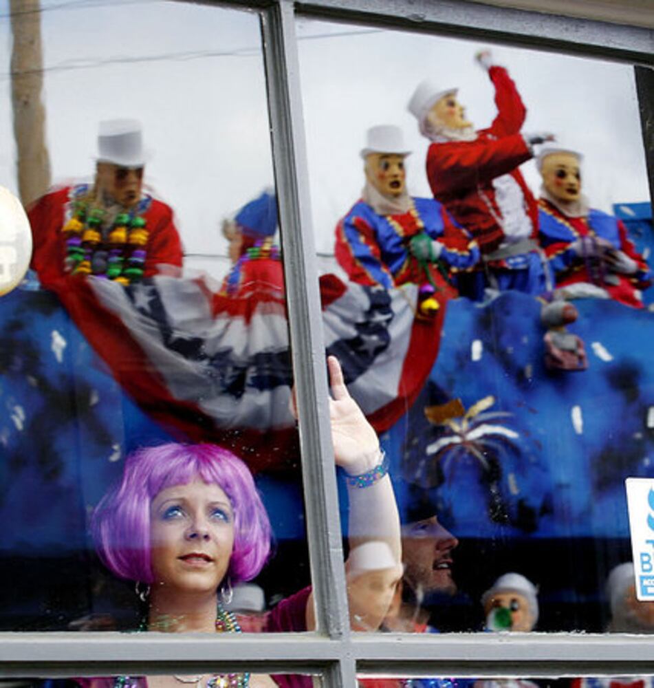 Mardi Gras revelers