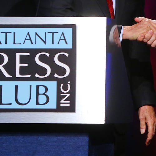 The Atlanta Press Club's Loudermilk-Young series of 18 debates runs Sunday through Tuesday. (Curtis Compton/AJC 2014)