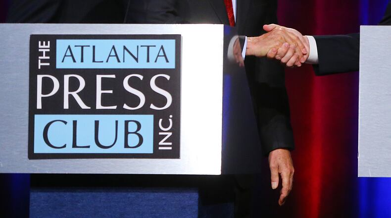 The Atlanta Press Club's Loudermilk-Young series of 18 debates runs Sunday through Tuesday. (Curtis Compton/AJC 2014)