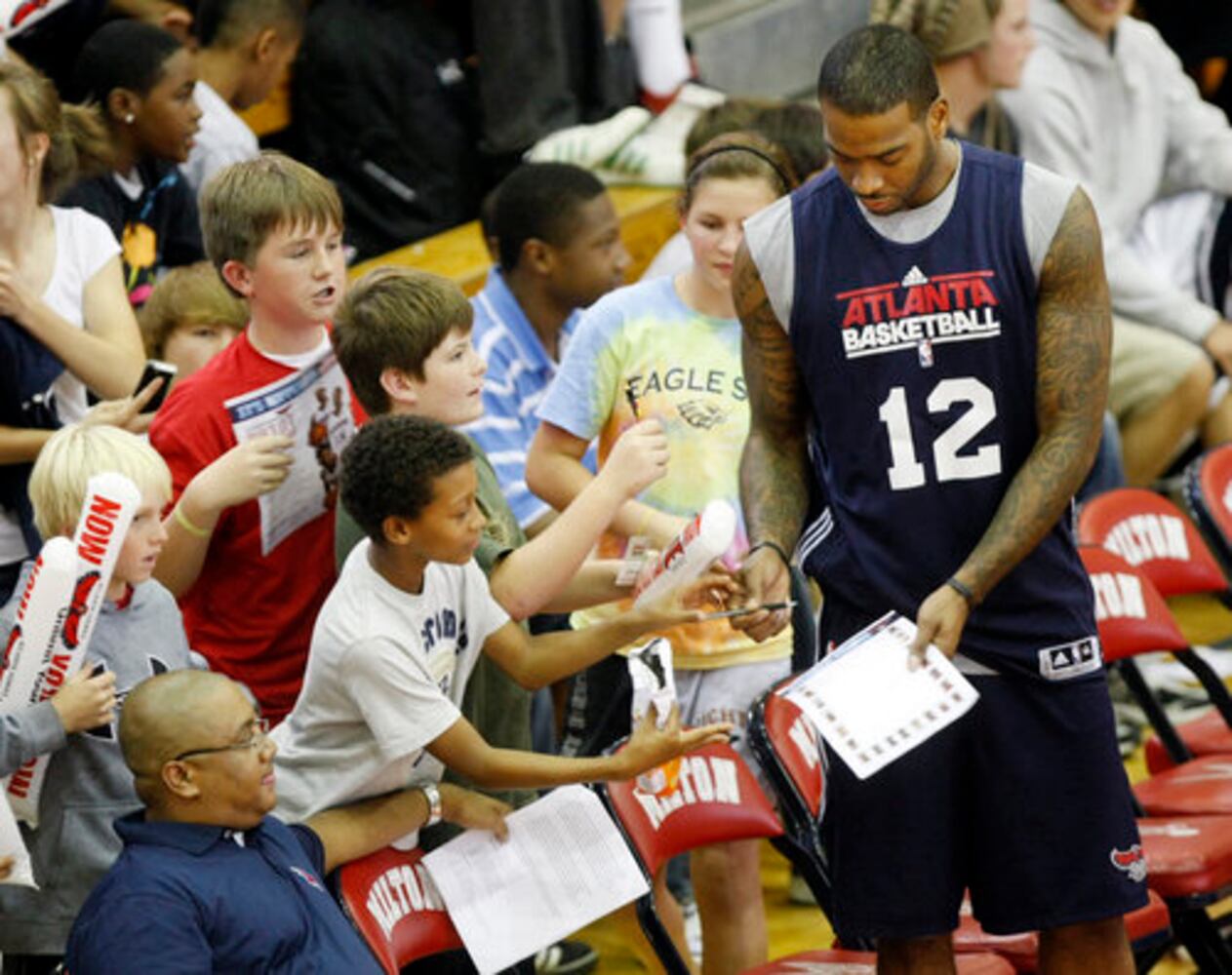 Hawks practice at Milton High School
