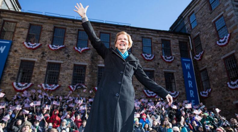 LAWRENCE, MA - FEBRUARY 09: LAWRENCE, MA Ð FEBRUARY 9: Sen. Elizabeth Warren (D-MA), announces her official bid for President onFebruary9, 2019 in Lawrence, Massachusetts. Warren announced today that she was launching her 2020 presidential campaign. (Photo by Scott Eisen/Getty Images)