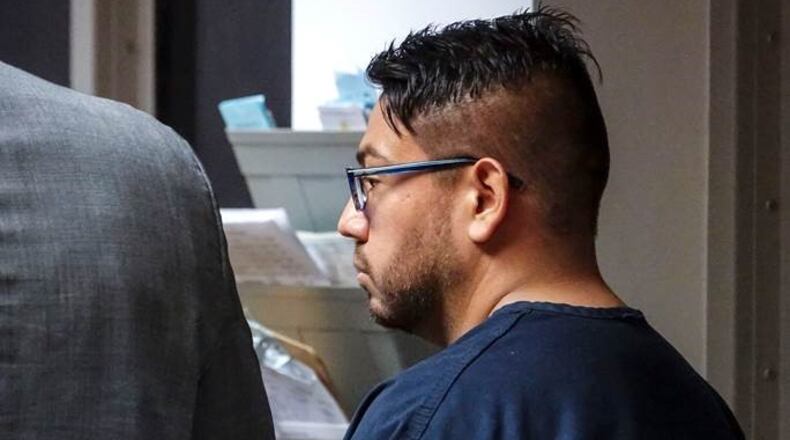 Daniel Andrew Rodriguez appears in court on child pornography charges Thursday morning, October 27, 2016 (Lannis Waters / Palm Beach Post)