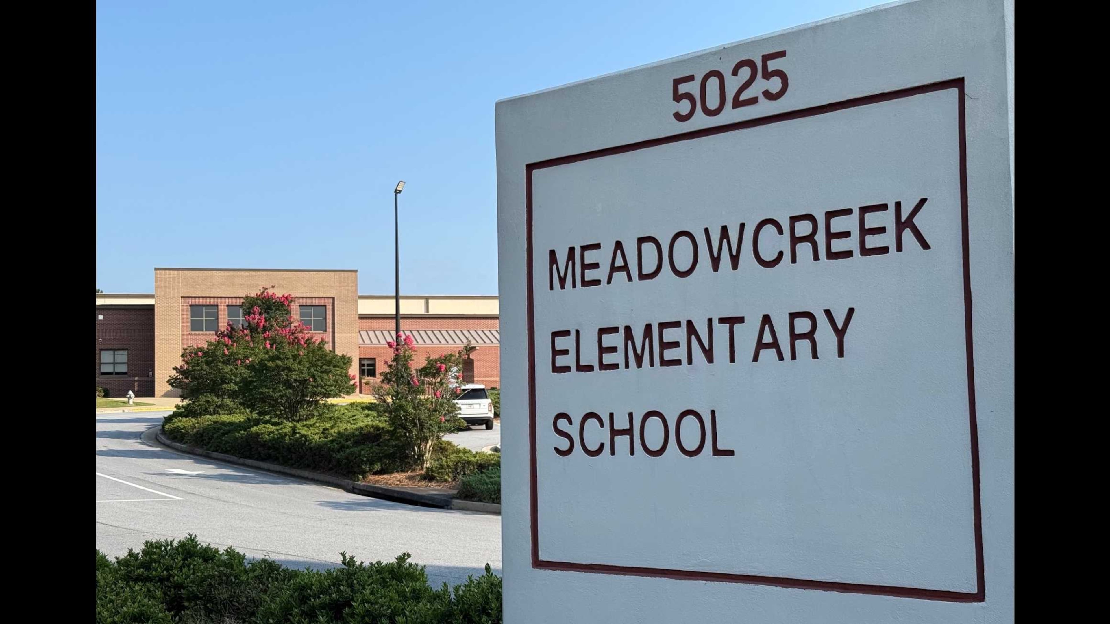 Meadowcreek Elementary School in Gwinnett County was the scene of a student's arrest for allegedly discharging a gun inside the school. (Eric Stirgus/AJC)