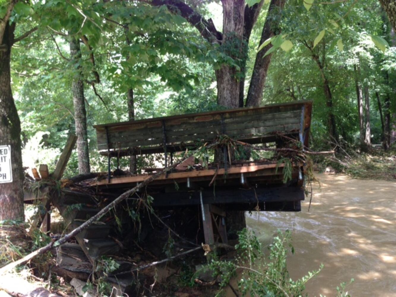 Flood damage in north Georgia