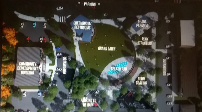 A building at 4485 North Town Square will be destroyed by the city of Powder Springs to make way for a new city park. Courtesy of Powder Springs