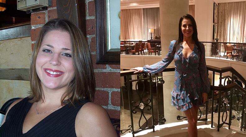 In the photo on the left, taken in 2004, Piper Harris weighed 195 pounds. In the photo on the right, taken this month, she weighed 140 pounds. (All photos contributed by Piper Harris.)