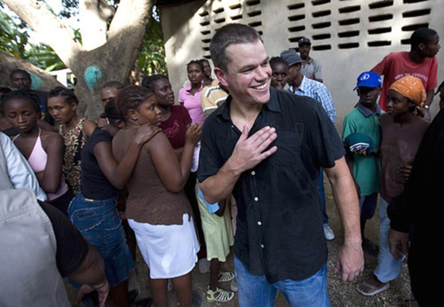 Matt Damon, Wyclef Jean help Haiti