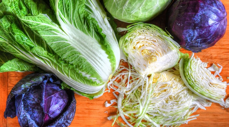St. Patrick's Day is a good time to try napa cabbage (the big leafy green one), red cabbage or green cabbage (the round ones). Styling by Conne Ward Cameron. Chris Hunt for The AJC