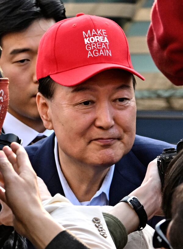 South Korea's ousted president Yoon Suk Yeol leaves his official residence in Seoul, South Korea, Friday, April 11, 2025. (Song Kyung Seok/Pool Photo via AP)