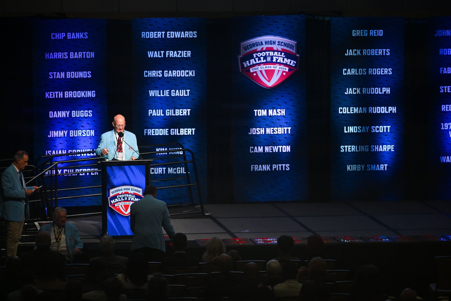 The Georgia High School Football Hall of Fame held its induction ceremony Saturday, Oct. 25, 2025, at the College Football Hall of Fame in Atlanta. (Daniel Varnado for the AJC)