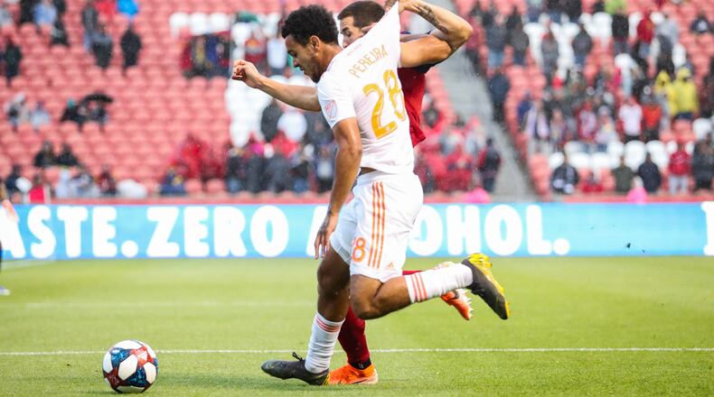 Atlanta United played Real Salt Lake in an MLS game on Friday at Rio Tinto Stadium in Sandy, Utah. (Atlanta United)