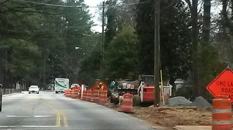 Streetscape improvements on Chamblee Dunwoody Road from Peachtree Boulevard to Harts Mill Road are nearly complete. CONTRIBUTED